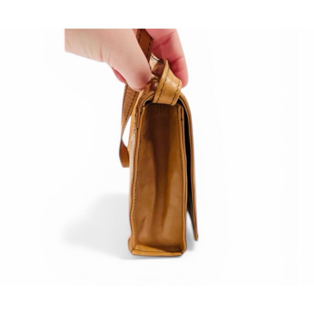 1970’s Vintage Leather Purse Burdines Brown Tan Shoulder Bag Exotic Snake Skin - Picture 8 of 8